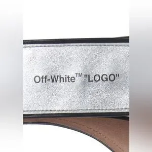 Off-White | Accessories | Offwhite Silver Metallic Leather  display picture 3